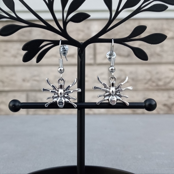 Hand Crafted Jewelry - 2/$10 Spider Stainless Steel Earrings
